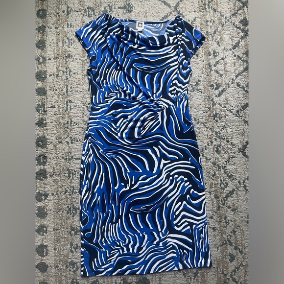 Anne Klein Summer Dress Size Medium Patterned Office Vacation Lightweight 10/10 - Picture 5 of 7